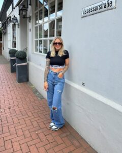 Distressed Denim and Crop Top Combo