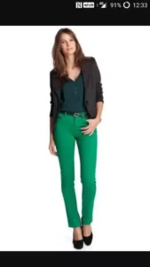 Blazer with Emerald Green Pants