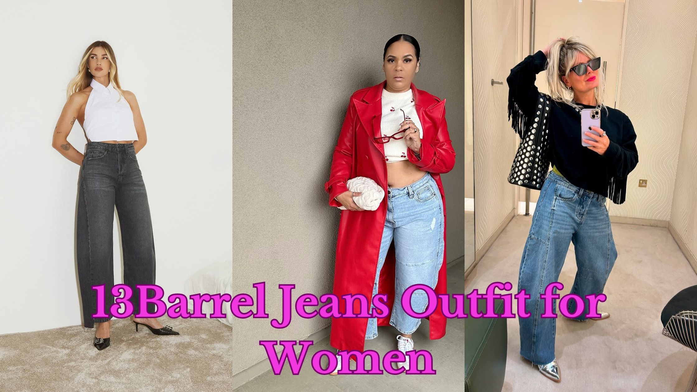 Barrel Jeans Outfit for Women