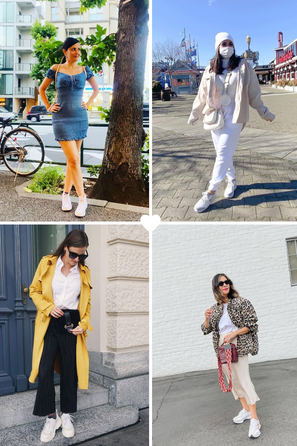 Casual Dress with Sneakers