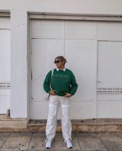 How to style white cargo pants