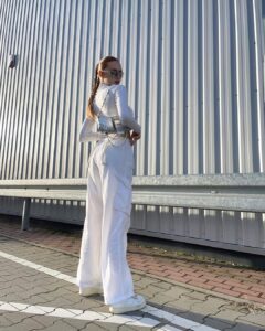 White Cargo Pants