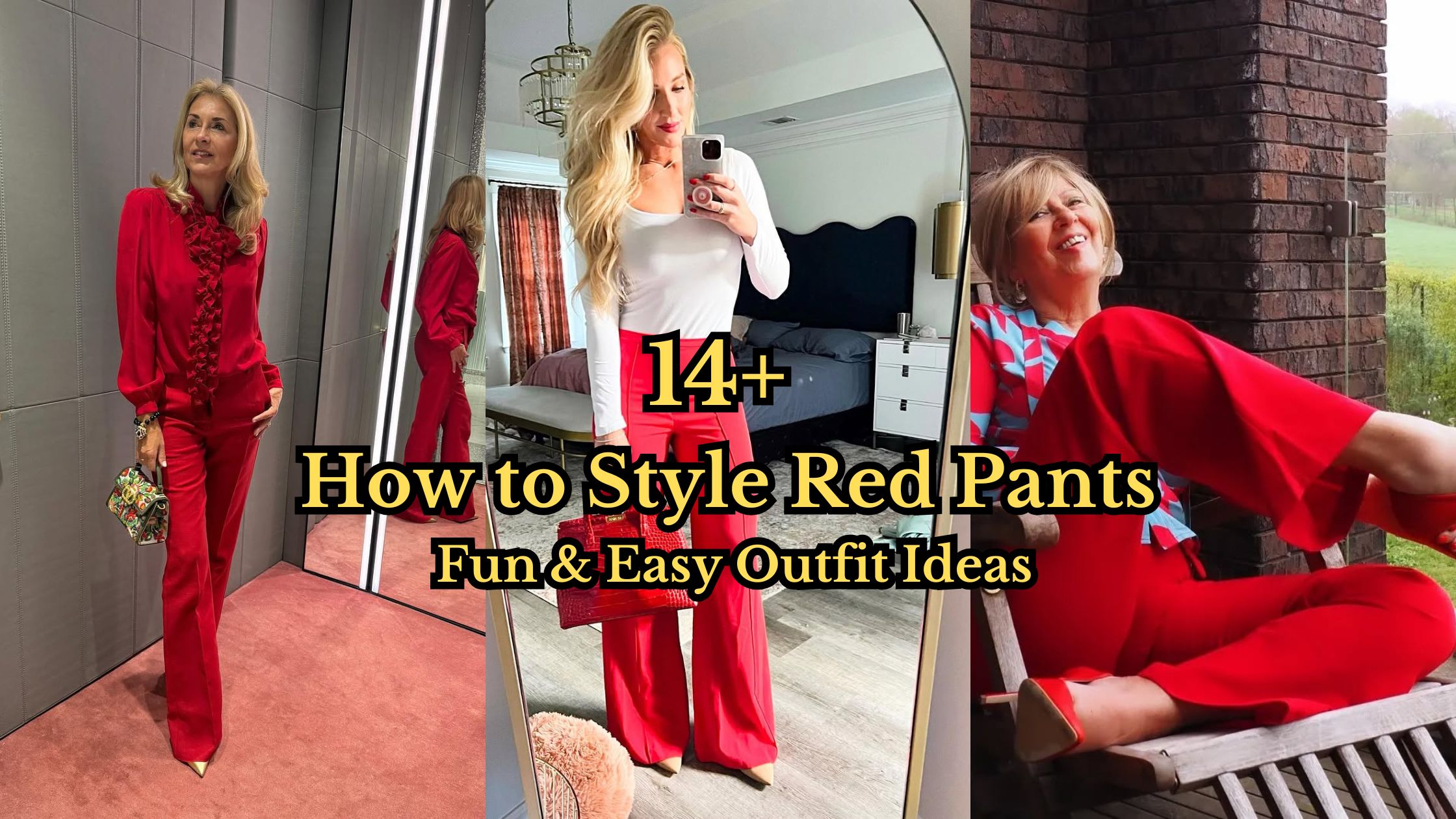 How to Style Red Pants