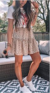 Flowy Skirts and Sneakers