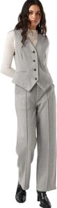 Light grey color winter outfit