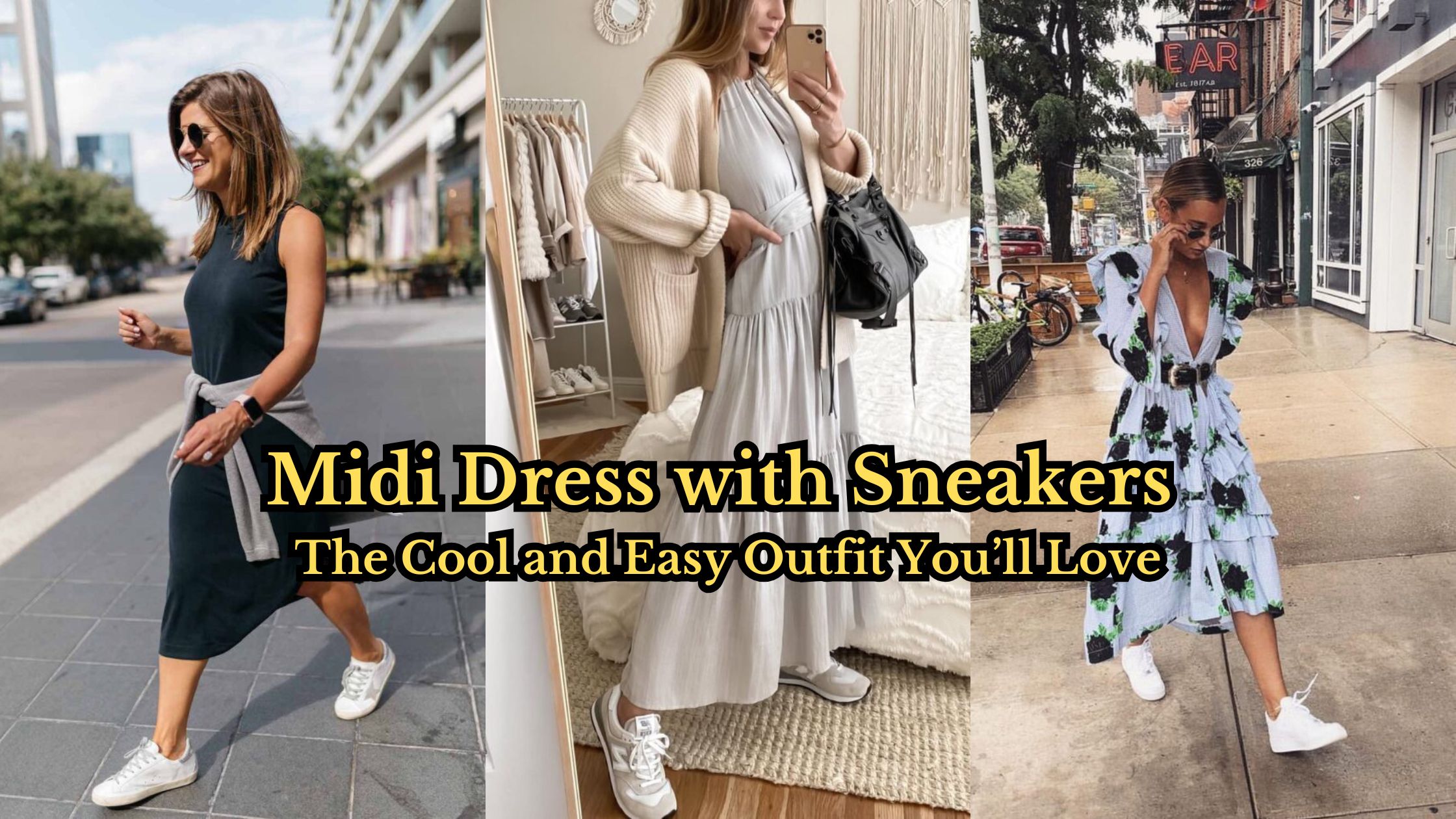 Midi Dress with Sneakers