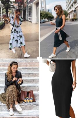 Midi Dress with Sneakers