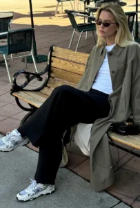 Wide Leg Pant with Sneaker