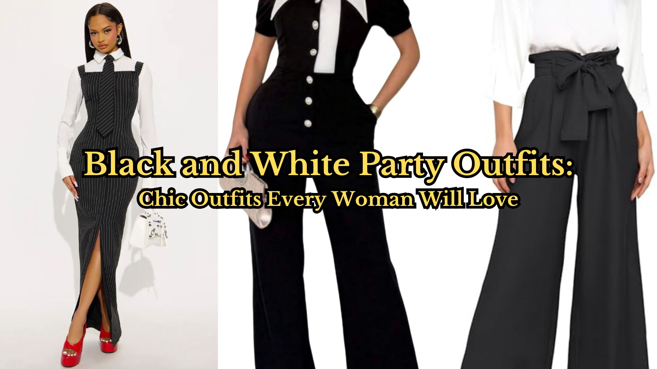 Black and White Party Outfits for Women