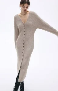 midi sweater dress outfit