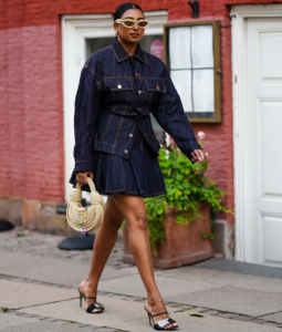Denim Jacket Mini Skirt