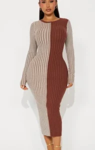 midi sweater dress outfit