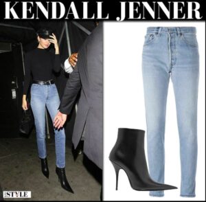 Kendall Jenner Skinny Jeans with Ankle Boots
