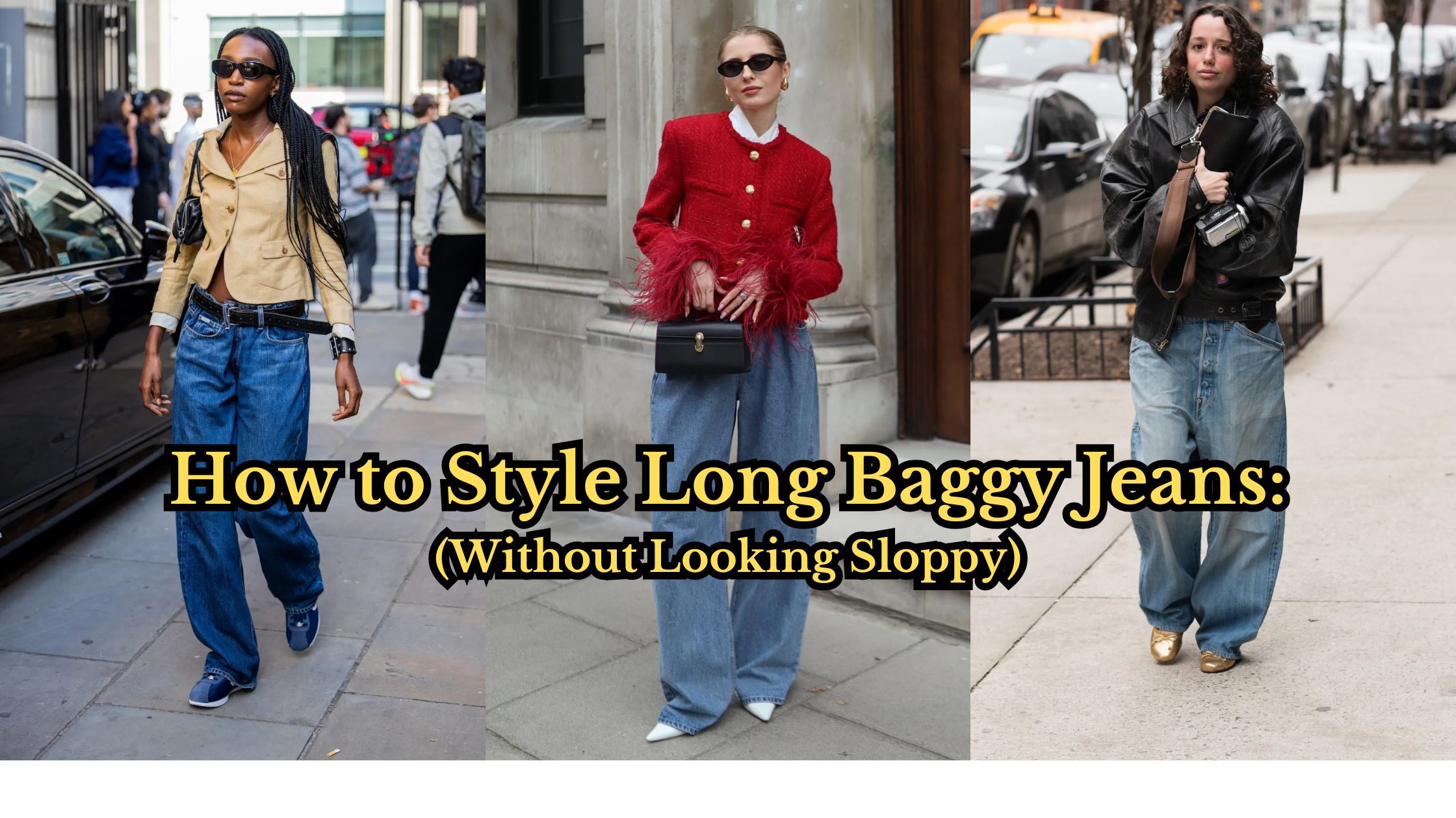 How to Style Long Baggy Jeans Without Looking Sloppy
